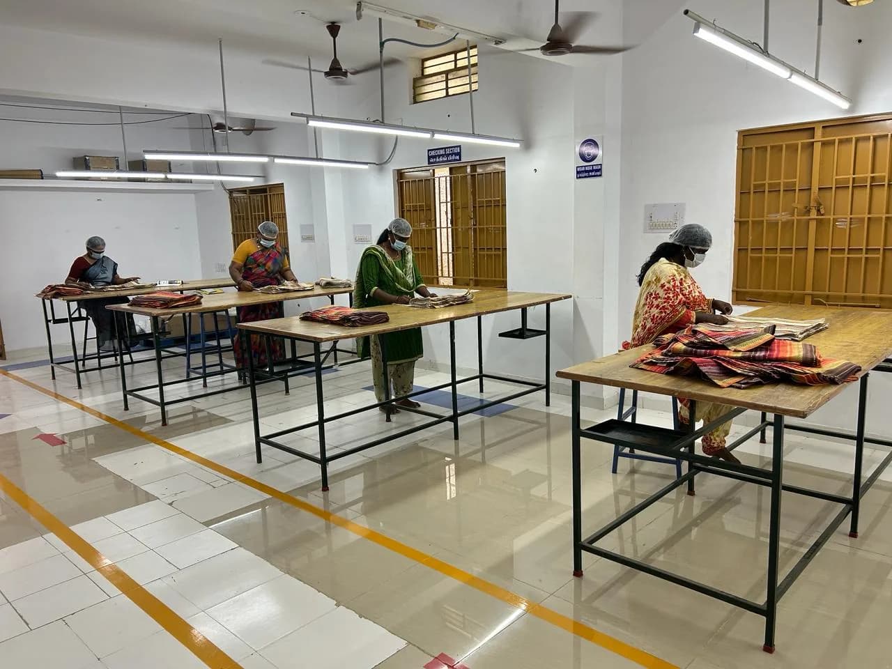 Production at the DBS Pacific unit at Karur, view 6